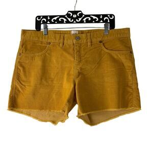 Gap Women's Raw Hem Mustard Yellow Shorts Size 14